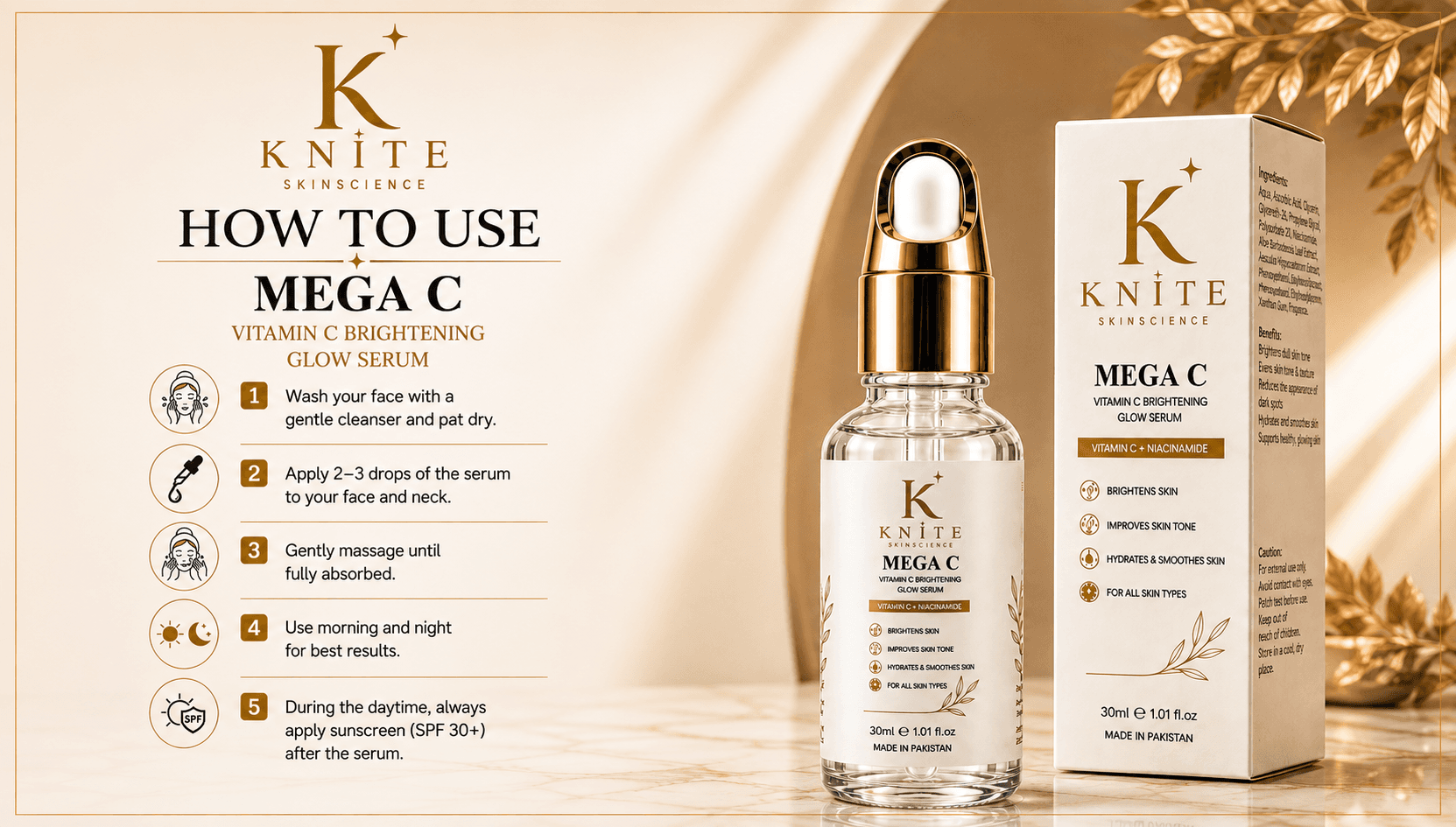 Mega C Vitamin C Brightening Glow Serum